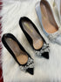 Pearl Crystal Bow-Knot Wedding Pointed Toe Heels